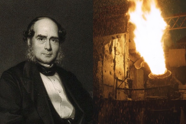 The success of his method of making steel made Bessemer a prolific businessman, reaching an 80% share of the railway steel market in the late 19th century. Credit: Wikimedia Commons.