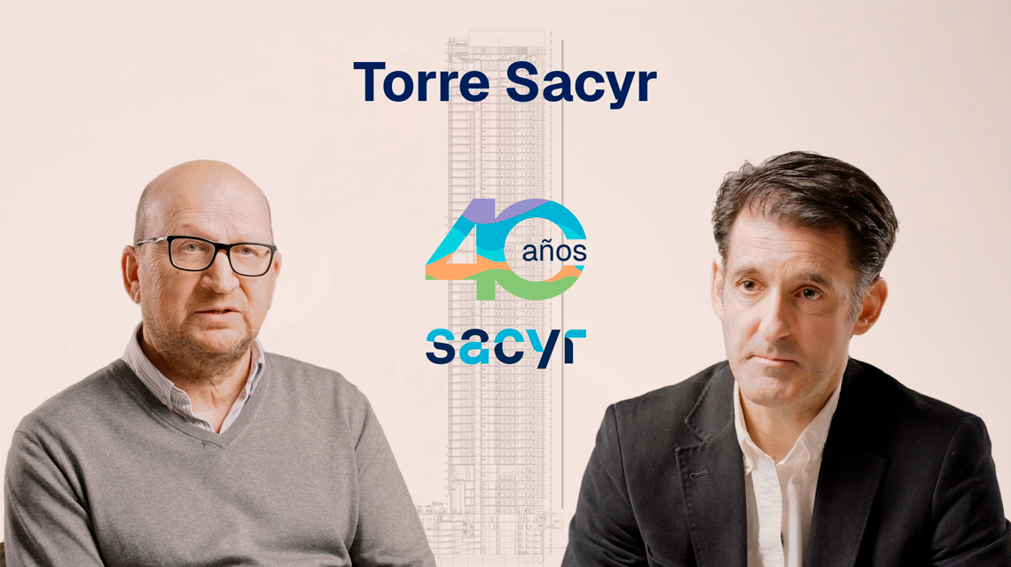 Miguel Ángel García Nogales y Luis Esteban Alberdi nos explican los retos de la construcción de la Torre Sacyr.  